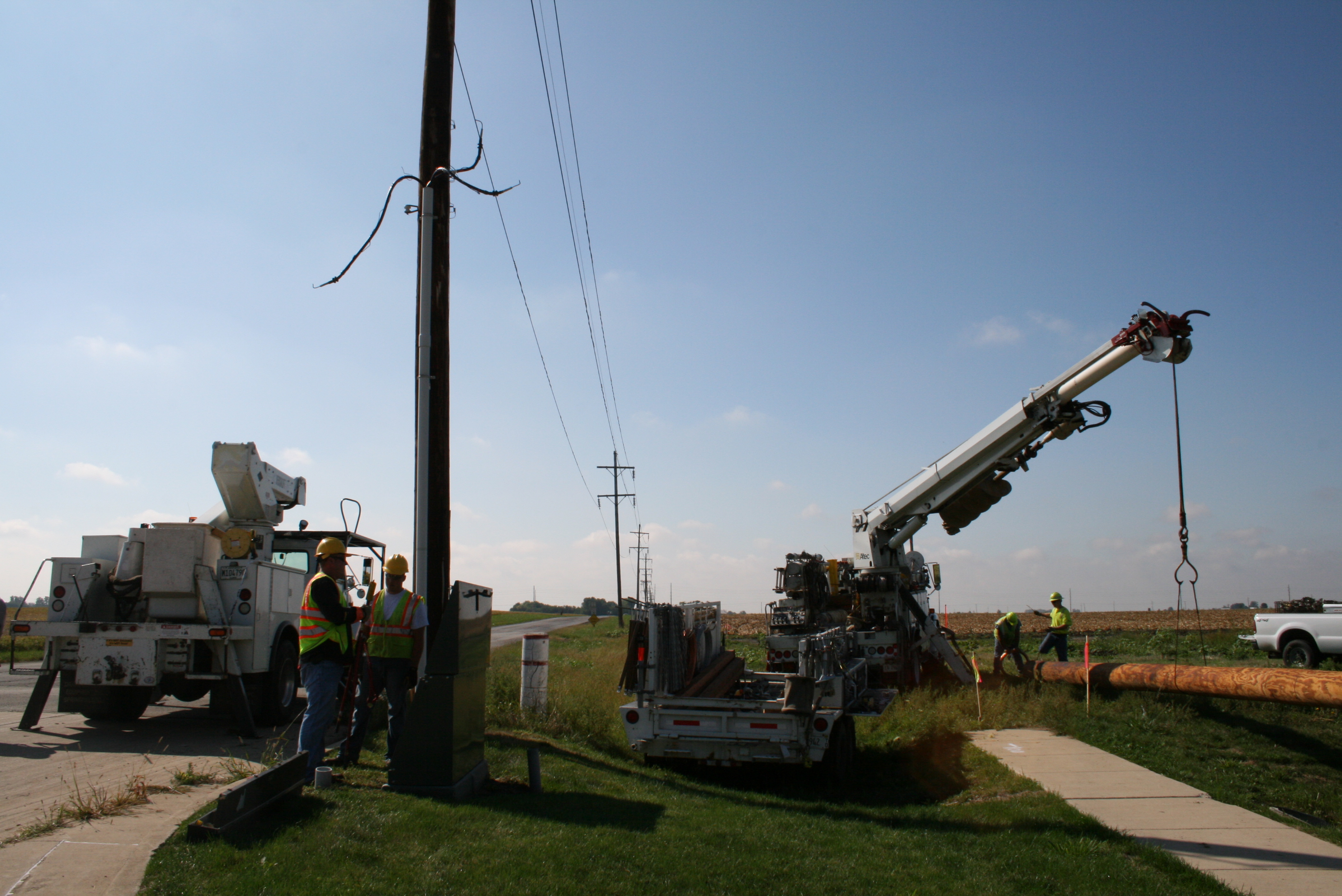 Utility Crews Working on Lines