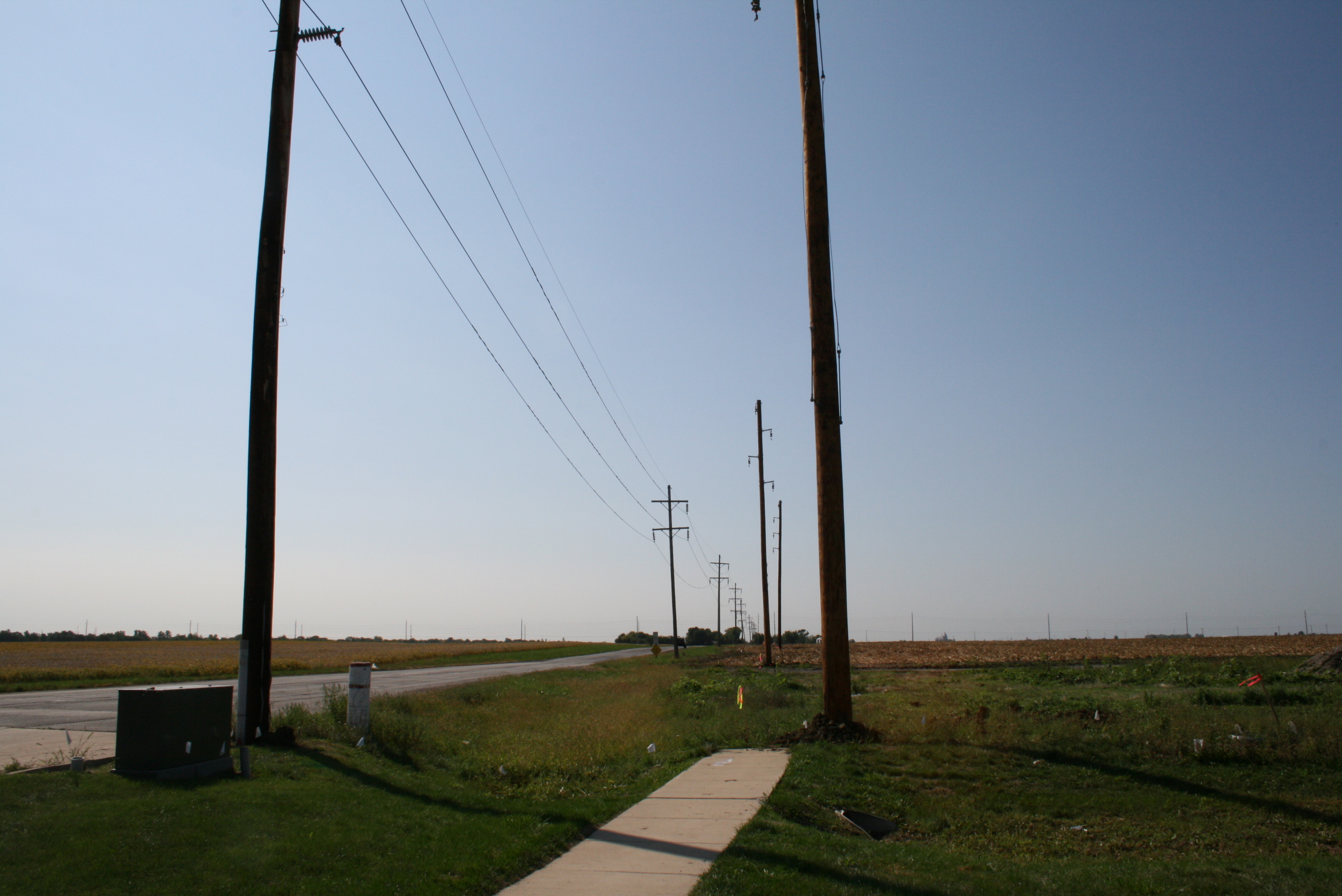 Old Power Lines Beside New Power Lines