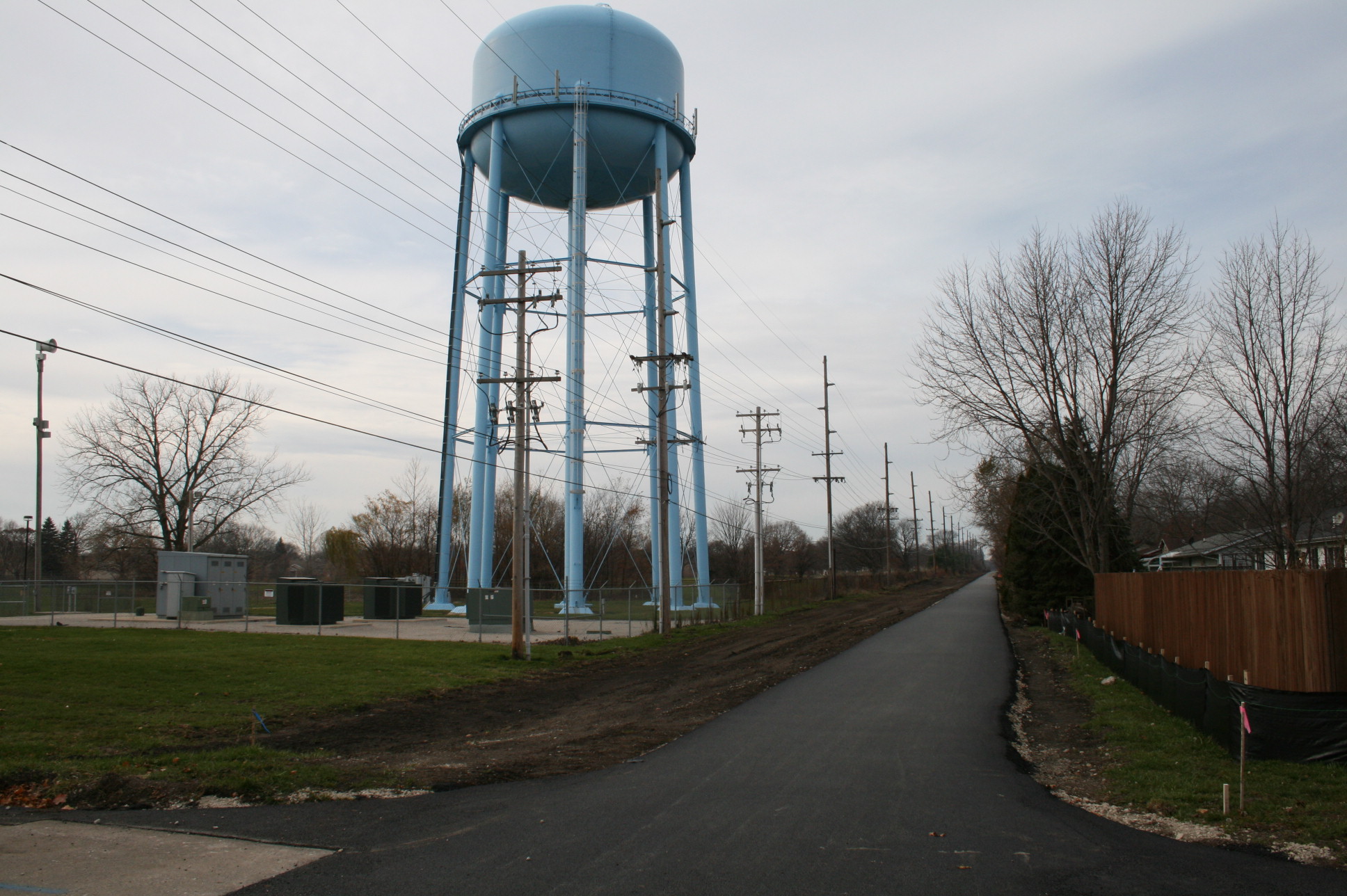 Bike Path Near Water Tower